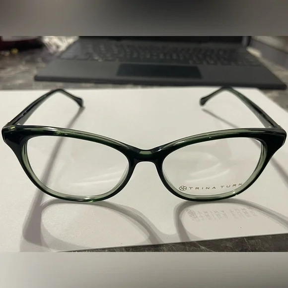 Trina Turk Malin Black/Green Eyeglasses 53-16-135